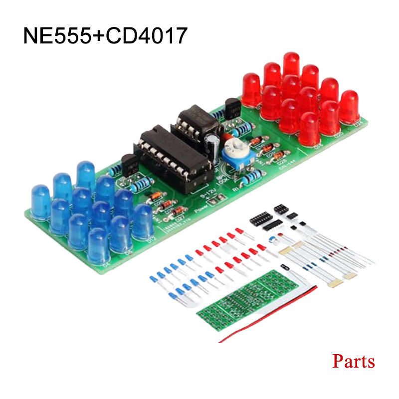 Diy Electronics Learning Kit - IC LED أحمر أزرق مزدوج اللون
