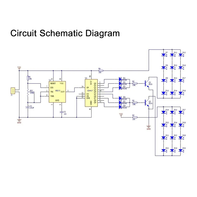IC LED أحمر أزرق مزدوج اللون أ - مراجعة Diy Electronics Learning Kit وسعره