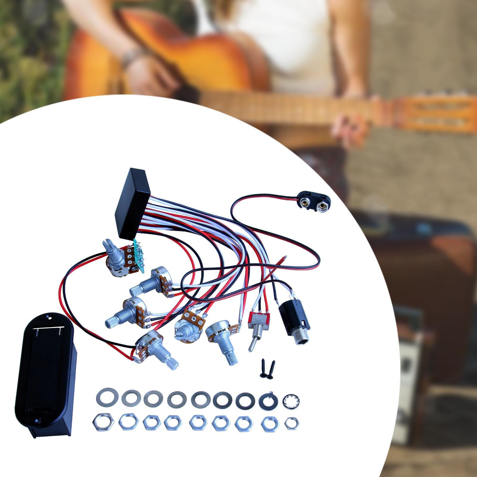 3 Band Active Passive Pickup R - مراجعة Diy Guitar Electronics Kit وسعره
