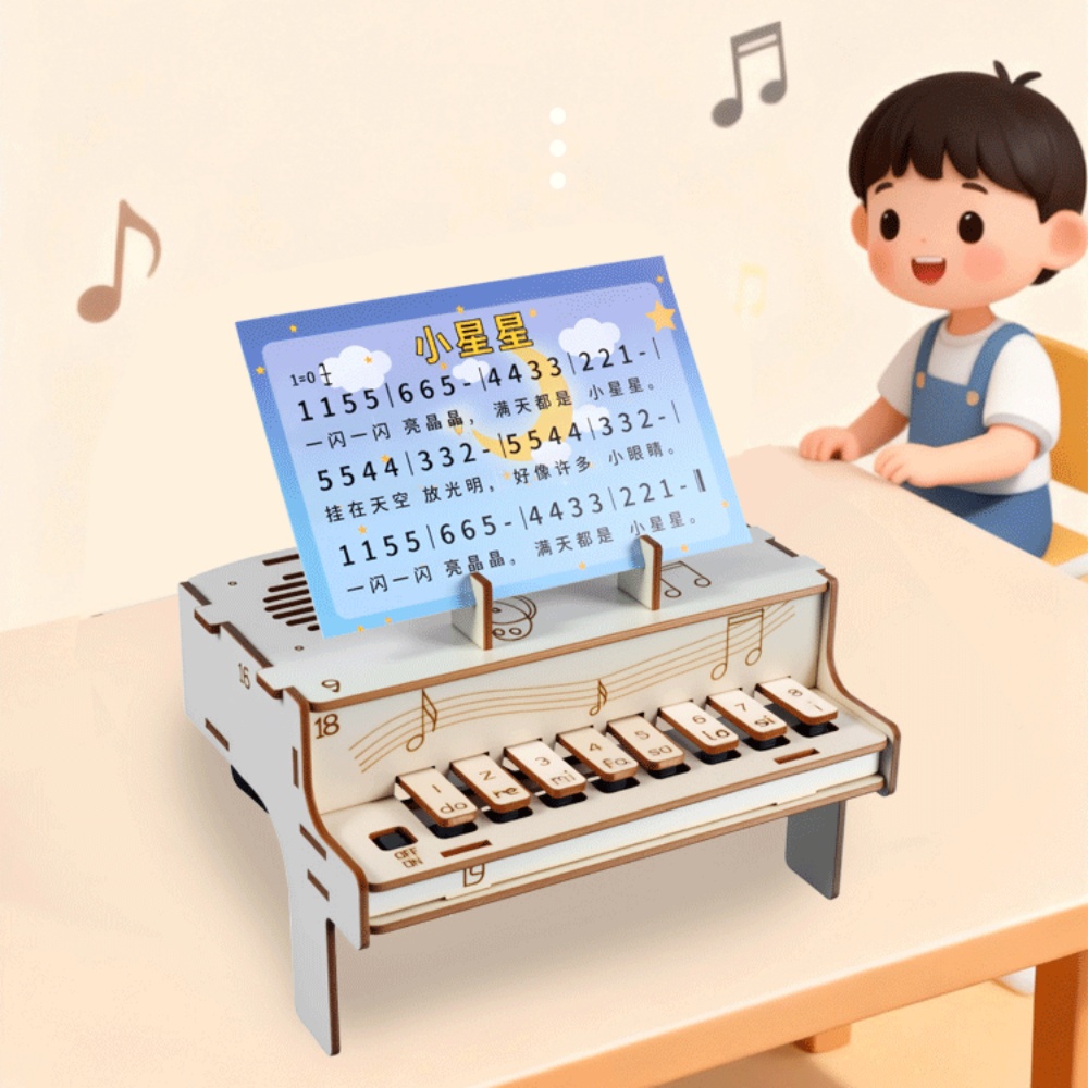 نموذج بيانو إلكتروني خشبي للتج - مراجعة Diy Electronics Learning Kit وسعره
