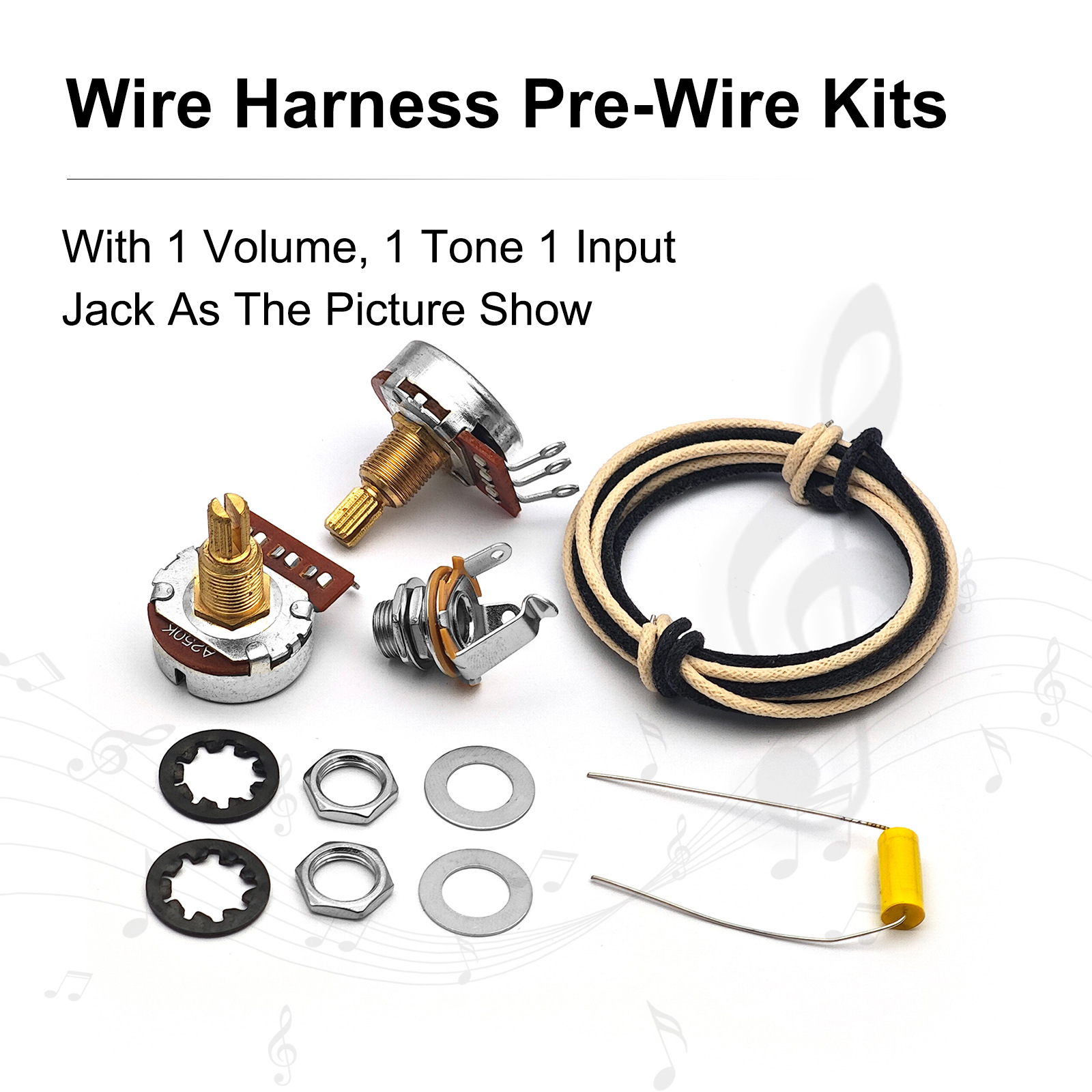 طقم أسلاك DIY للجيتار الكهربائ - مراجعة Diy Guitar Electronics Kit وسعره